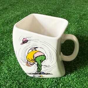The Results of Over Swing Bad Golfer Example Twisted Coffee Mug 1991 Vintage